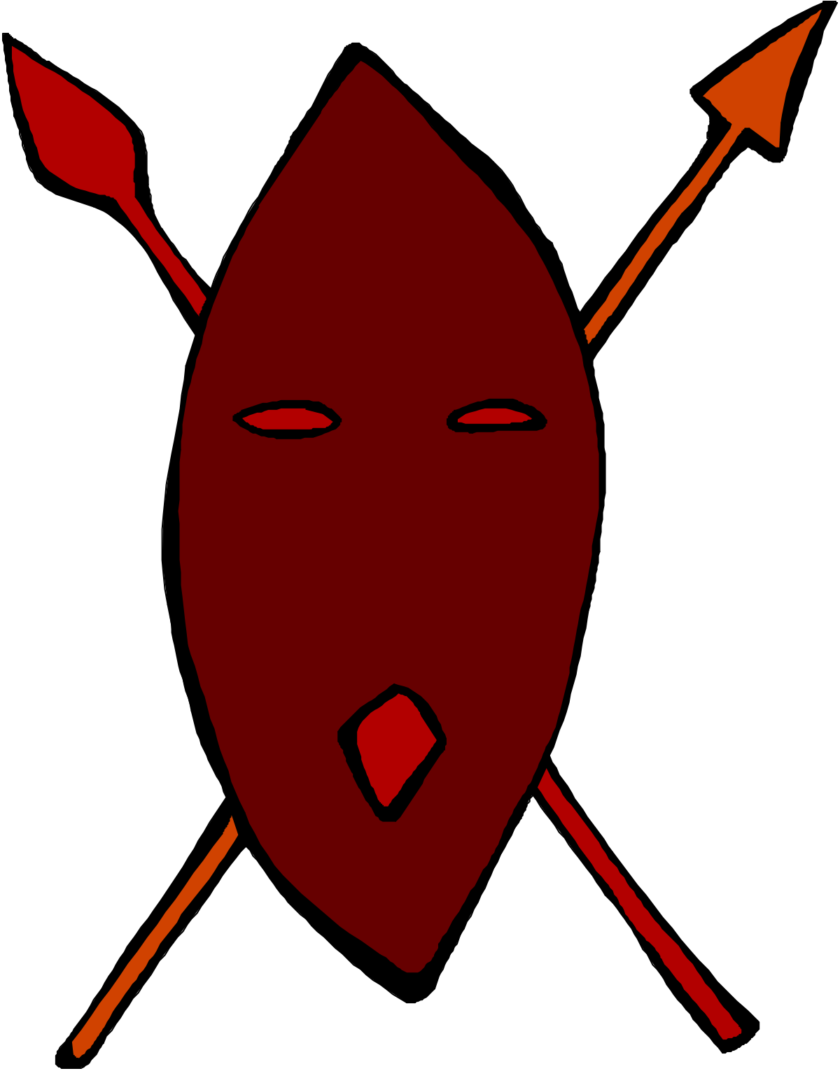 a red devil with two arrows clip art png transparent Red Devil with Two Arrows Clipart - Bold and Striking Design