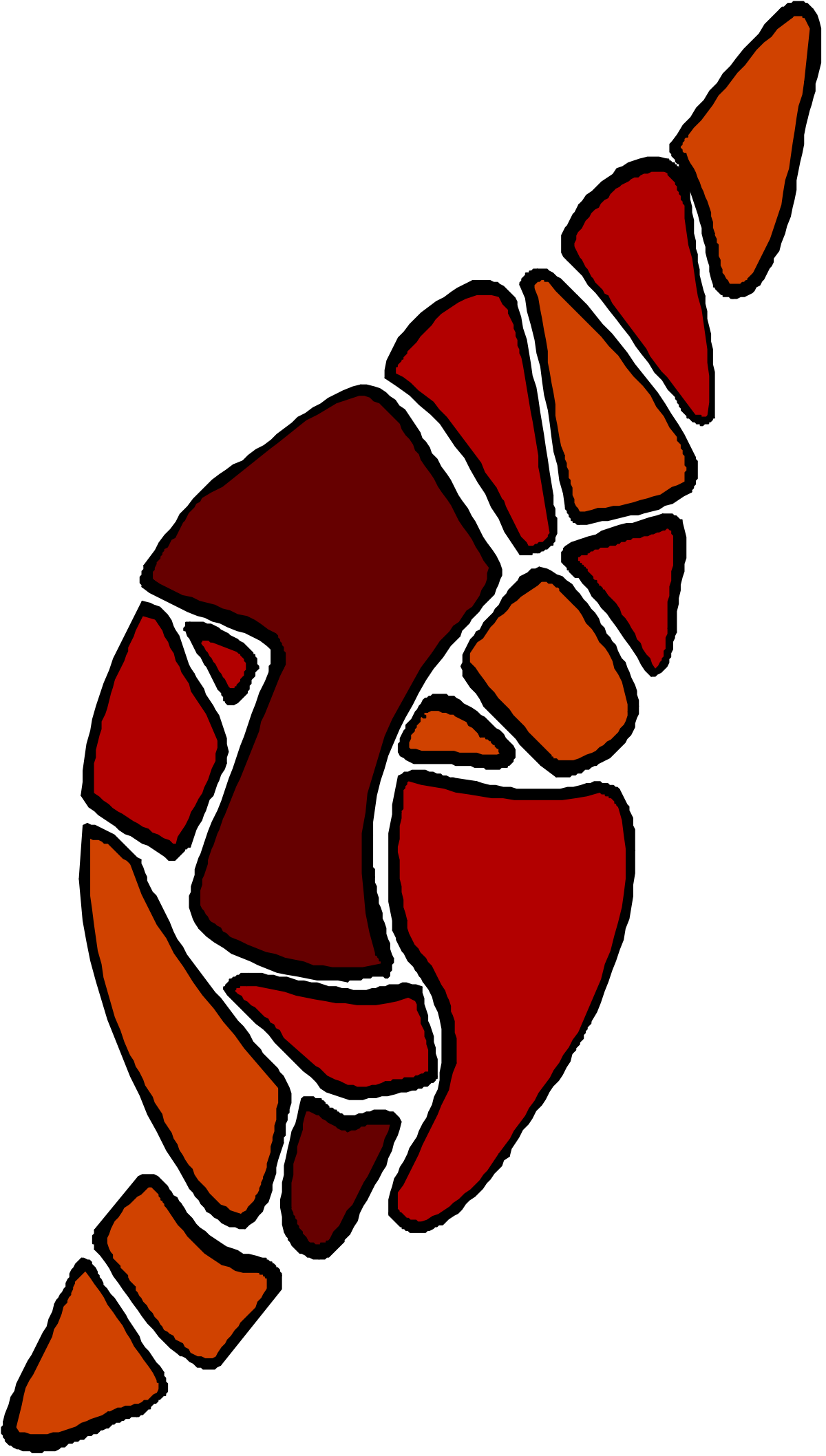 Red and Orange Abstract Design Clipart for Dynamic Visuals