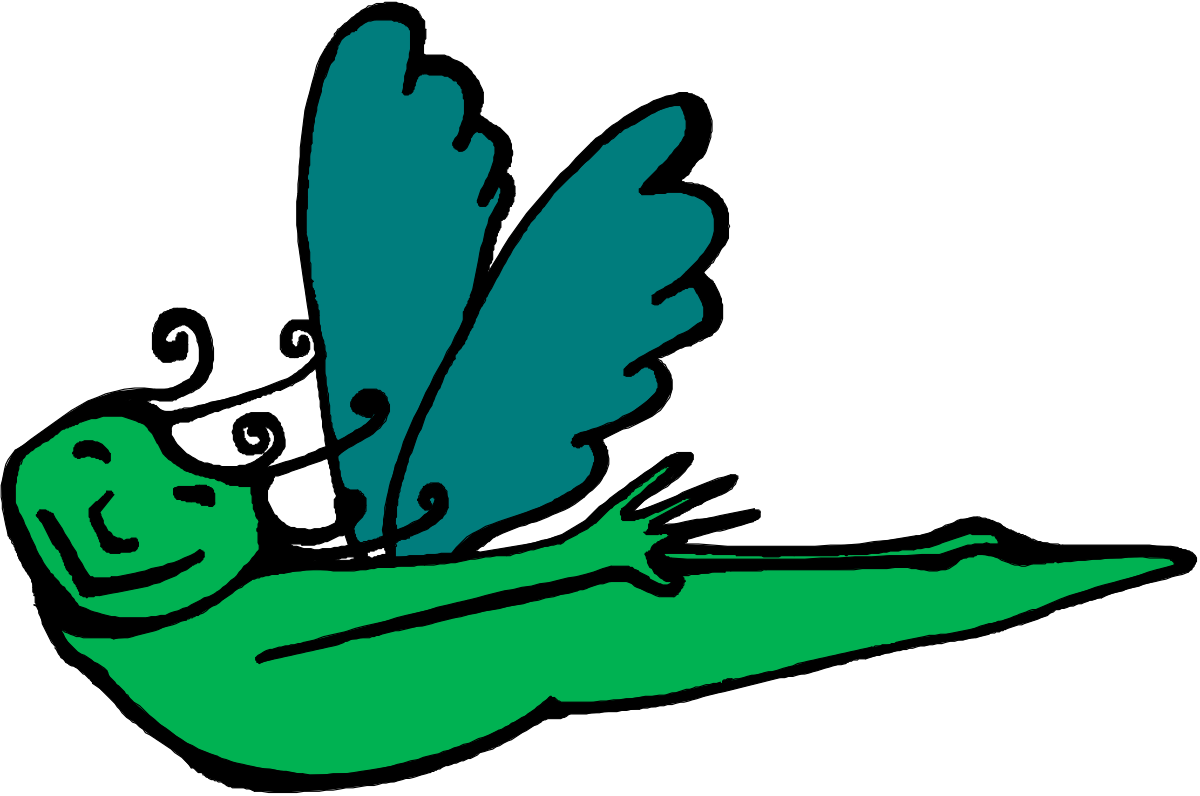 a green fairy with a blue wing clip art png transparent Green Fairy with Blue Wings Clipart for Enchanting Projects