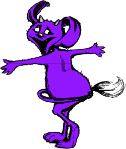 Purple Cat Dancing Clipart - Whimsical Charm & Fun