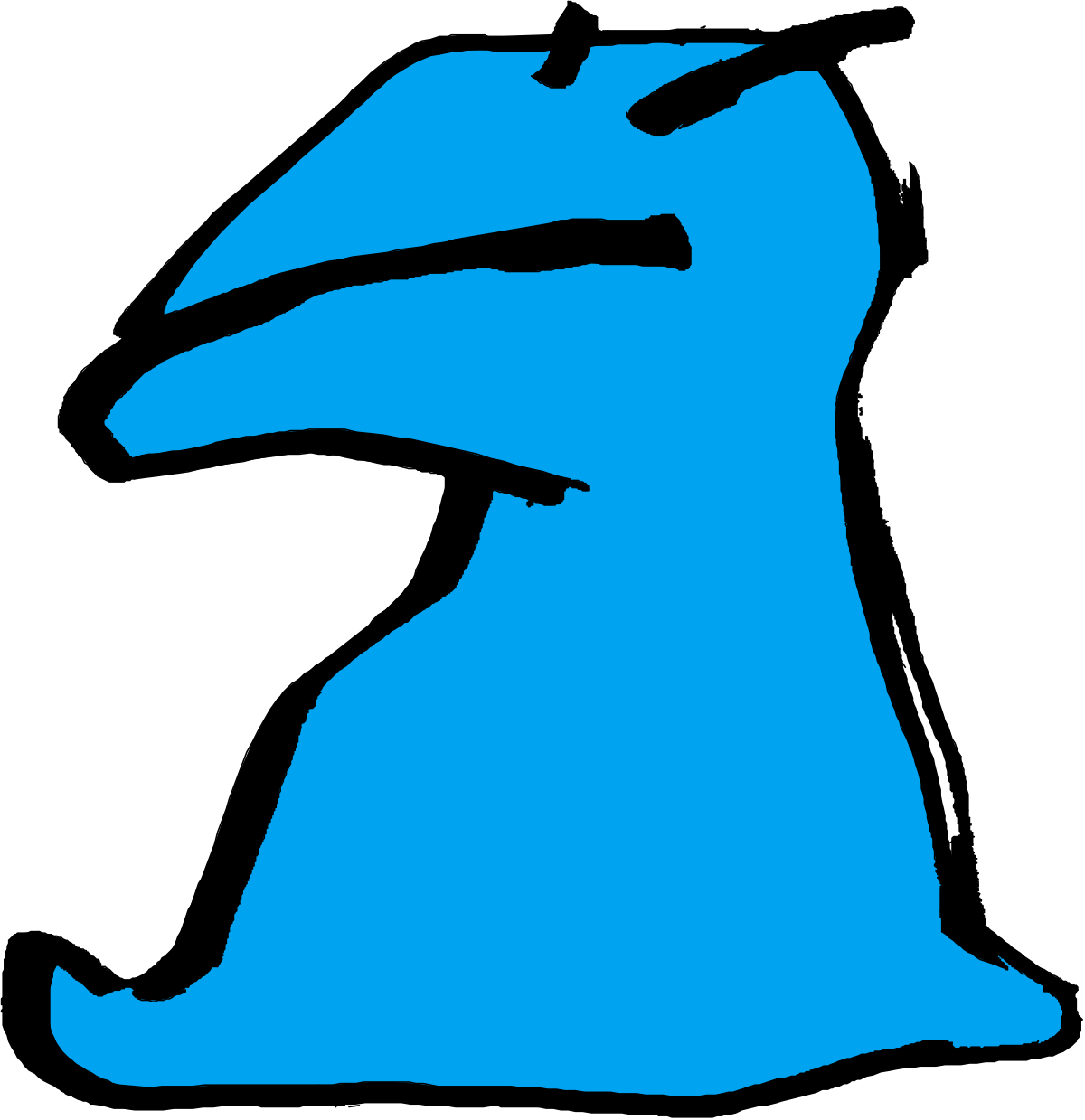 Blue Hat with Black Outline Clipart  Perfect for Your Projects