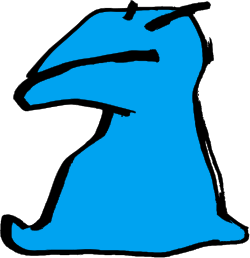 Blue Hat with Black Outline Clipart  Perfect for Your Projects