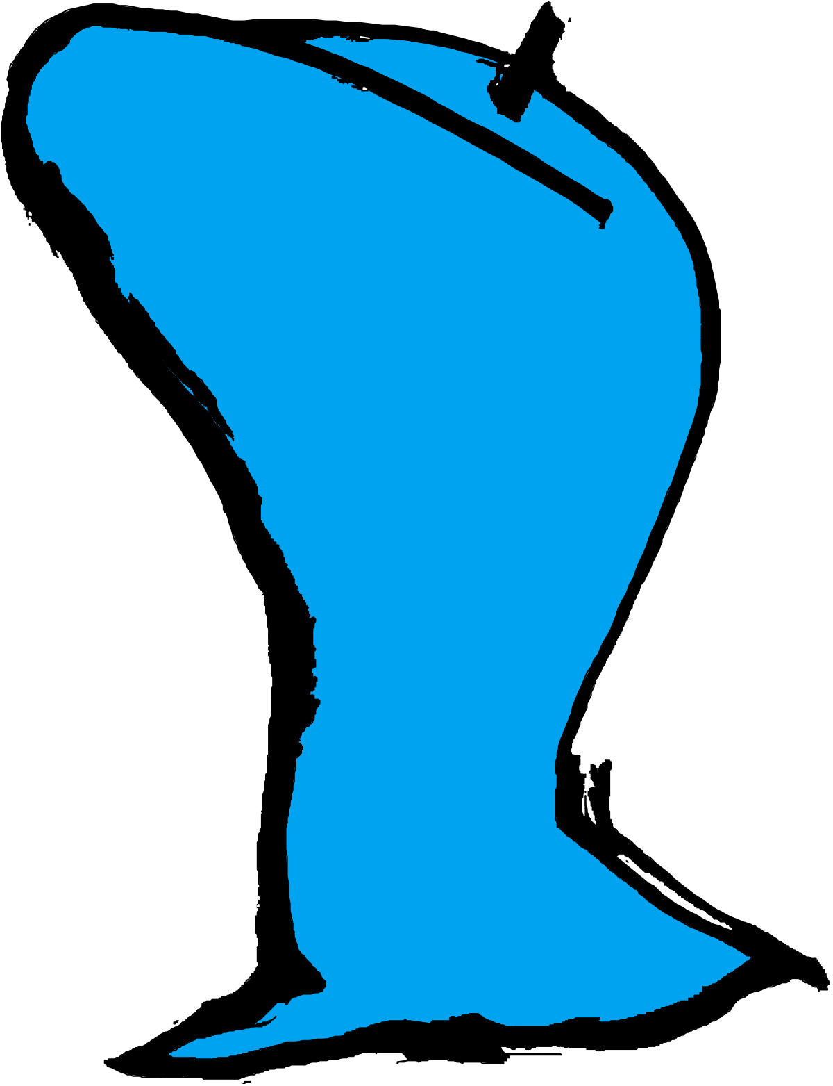 a blue boot with a black outline clip art png transparent Blue Boot Clipart with Black Outline for Creative Projects