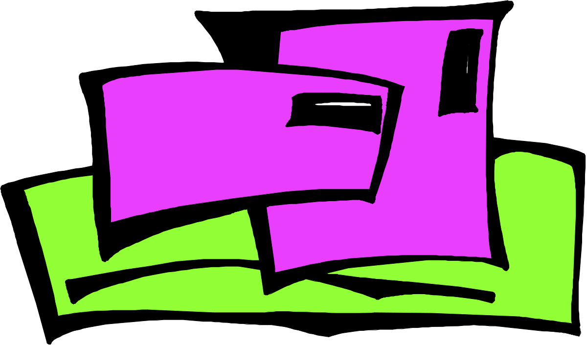 Purple and Green Abstract Design - Vibrant Clipart for Creative Projects