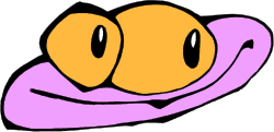 Cartoon Face with Eyes and Pink Scarf - Fun Clipart Design