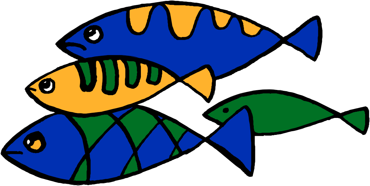 None and Two Fish Clipart - Vibrant Aquatic Illustrations