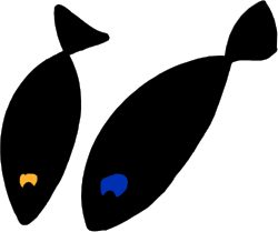 Fish Silhouettes Clipart: Elegant Designs of Two Fish for Your Projects