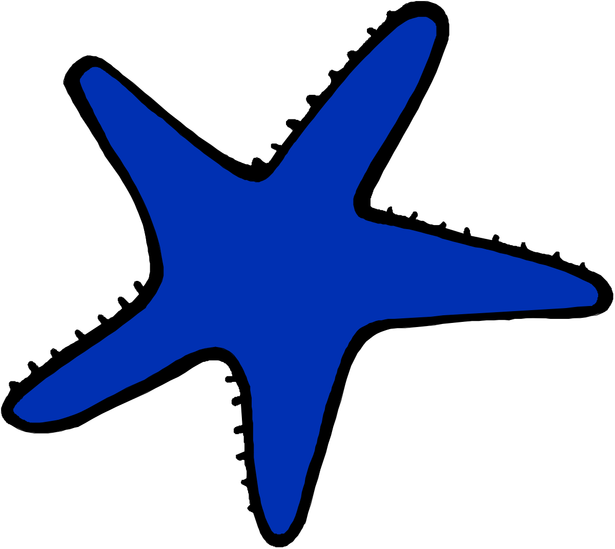 a blue starfish clip art png transparent Blue Starfish Clipart for Underwater Themes
