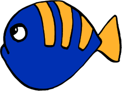 Blue and Yellow Fish Clipart for Creative Projects
