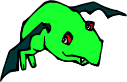 Green Dog with Red Eyes Clipart - Unique and Eye-Catching Graphics