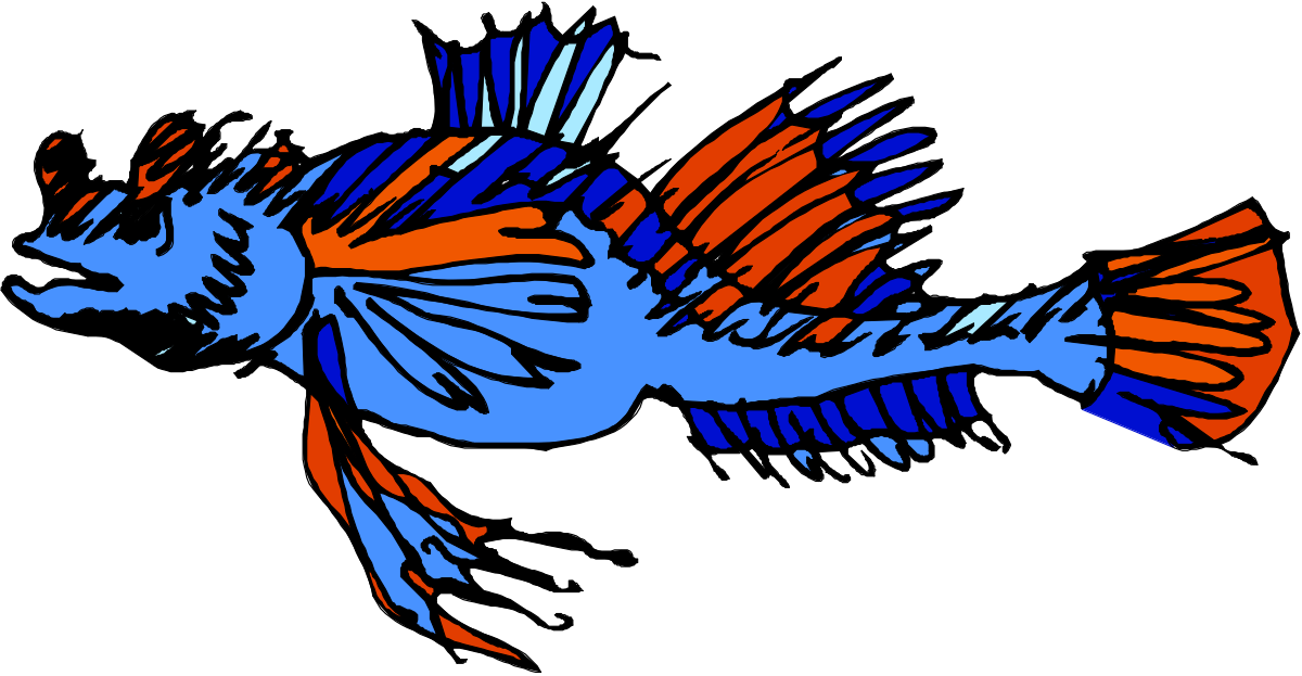 a fish with blue and orange colors clip art png transparent Vibrant Blue and Orange Colored Fish Clipart for Your Creative Projects