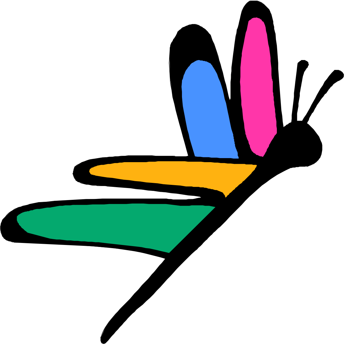 Vibrant Butterfly Clipart on Clean White Background