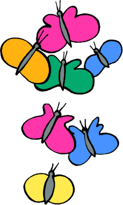 Colorful Butterflies Clipart  Vibrant Fluttering Creations