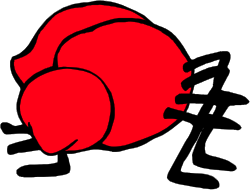 Red Ball with Black Outline Clipart for Creative Projects