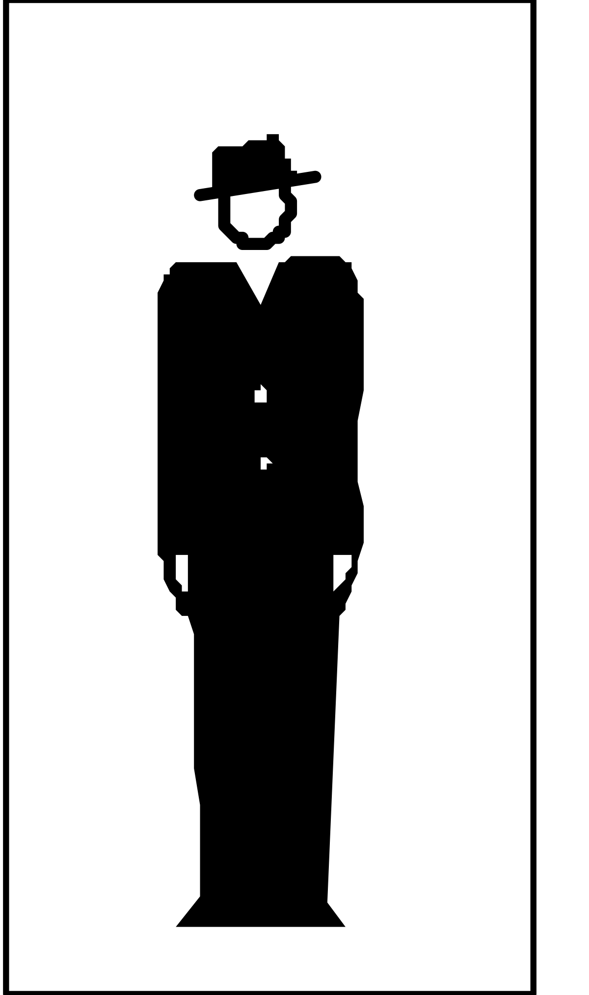 a silhouette of a man in a suit and hat clip art png transparent Silhouette of a Man in Suit and Hat - Elegant Clipart for Professional Themes
