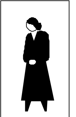 Silhouette of a Woman in a Dress - Elegant Clipart for Various Uses