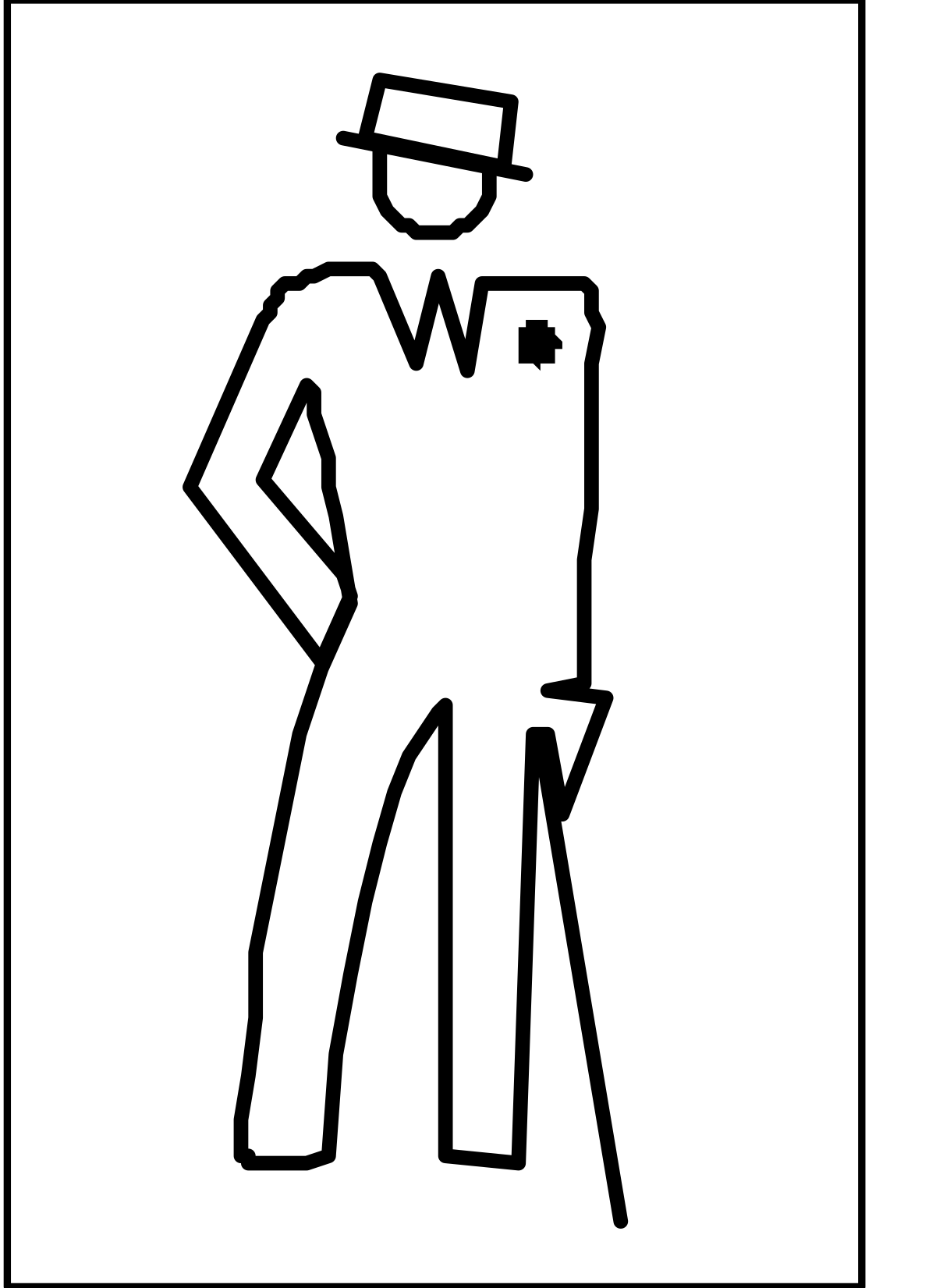 a man with a cane and hat clip art png transparent Man with Cane and Hat Clipart - Classic Vintage Style