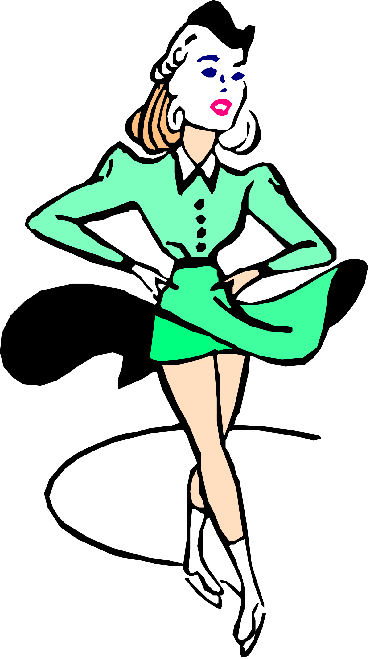 a woman in a green dress dancing clip art png transparent Woman Dancing in Green Dress - Vibrant Clipart for Your Projects