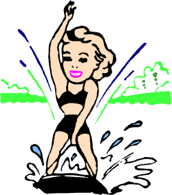 Surfboard Tricks: Dynamic Woman Performing Amazing Stunts