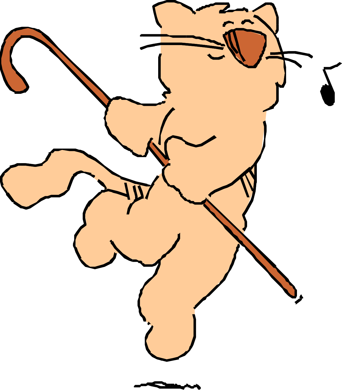 Cartoon Bear with Golf Club Clipart for Fun Sports Projects