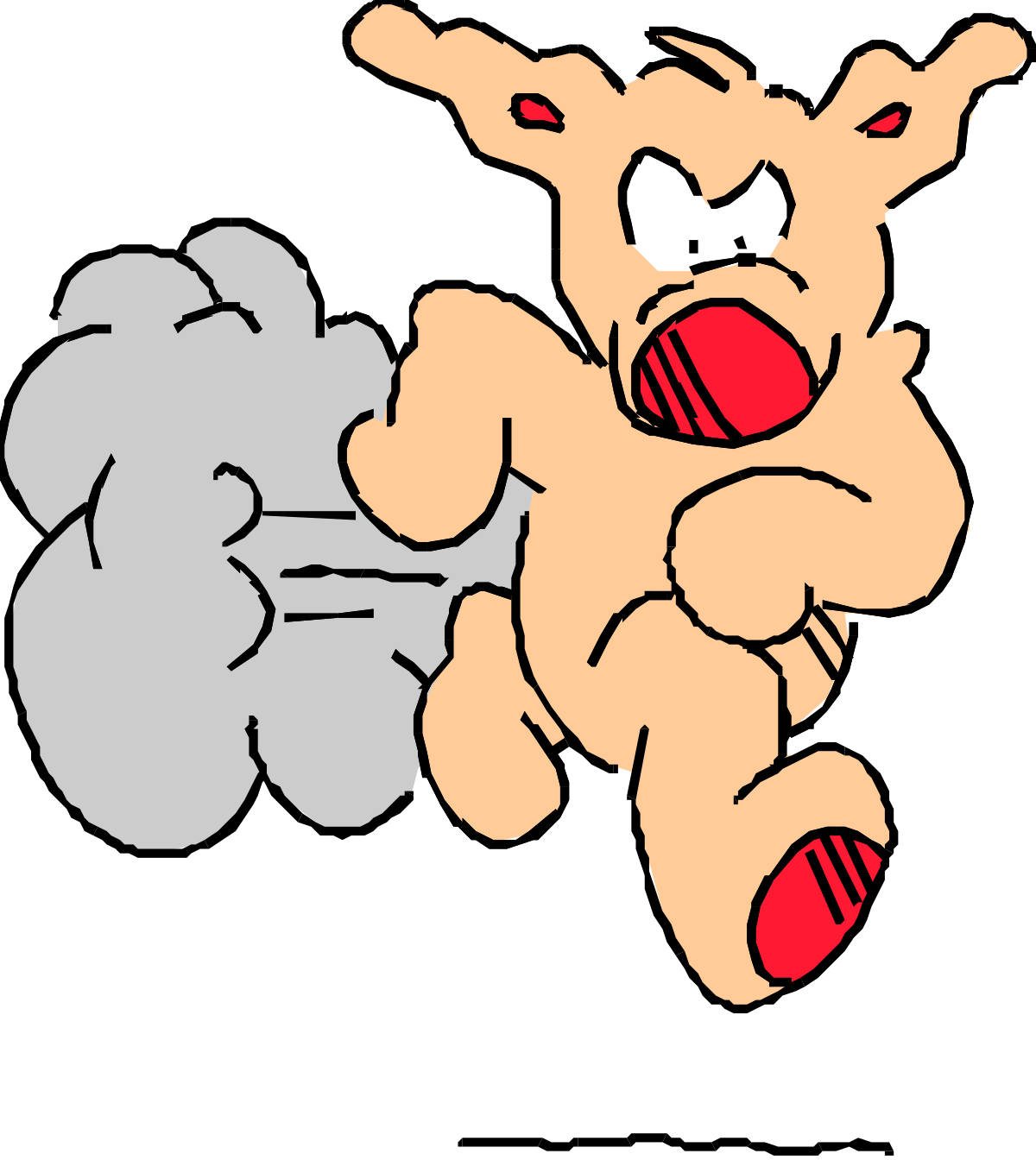 Cartoon Bear with Red and Gray Nose Clipart Collection