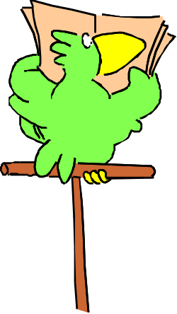 Green Bird on Branch Clipart | Vibrant Nature Illustration