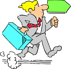 Businessman in Suit with Briefcase Clipart: Professional Illustration