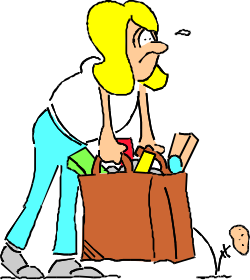 Mother with Bag and Baby Clipart for Family Themes