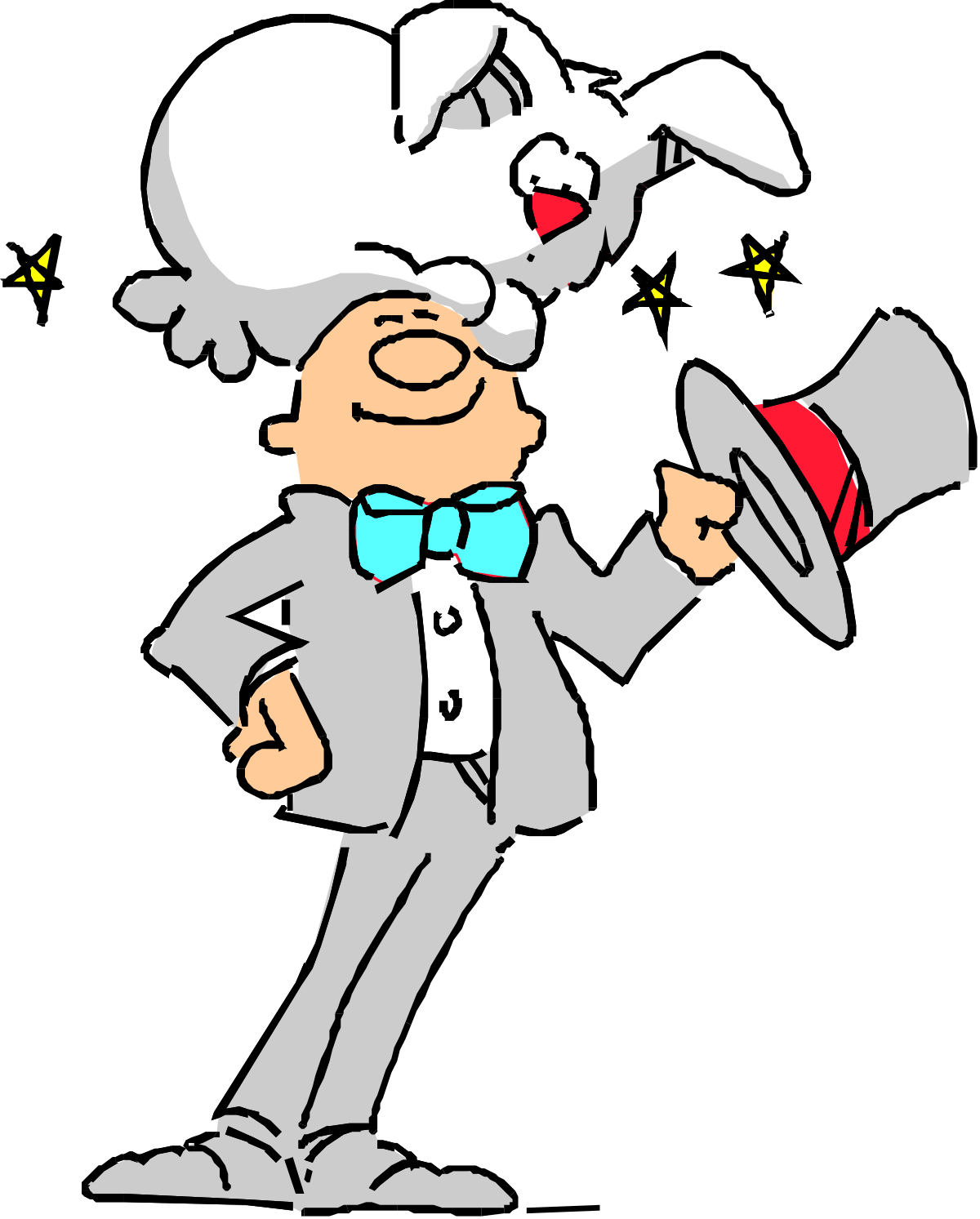 a cartoon character with a hat and a bow tie clip art png transparent Cartoon Character with Hat and Bow Tie Clipart - Whimsical and Fun