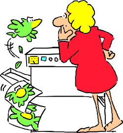 Woman in Red Dress with Green Turtles Clipart Collection