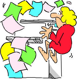 Woman with Gun and Papers Clipart - Dynamic Action Scene