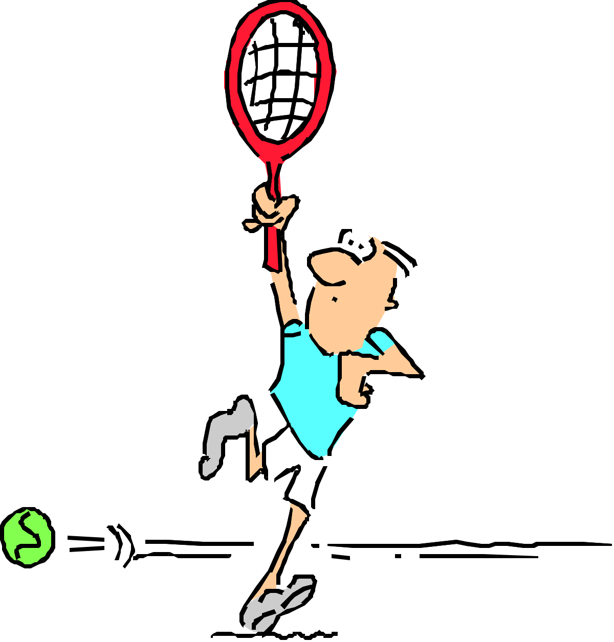 Tennis Player Woman Holding Racket and Ball Clipart