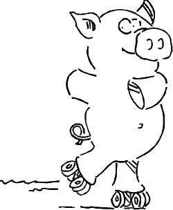 Black and White Clipart of a Man in a Suit