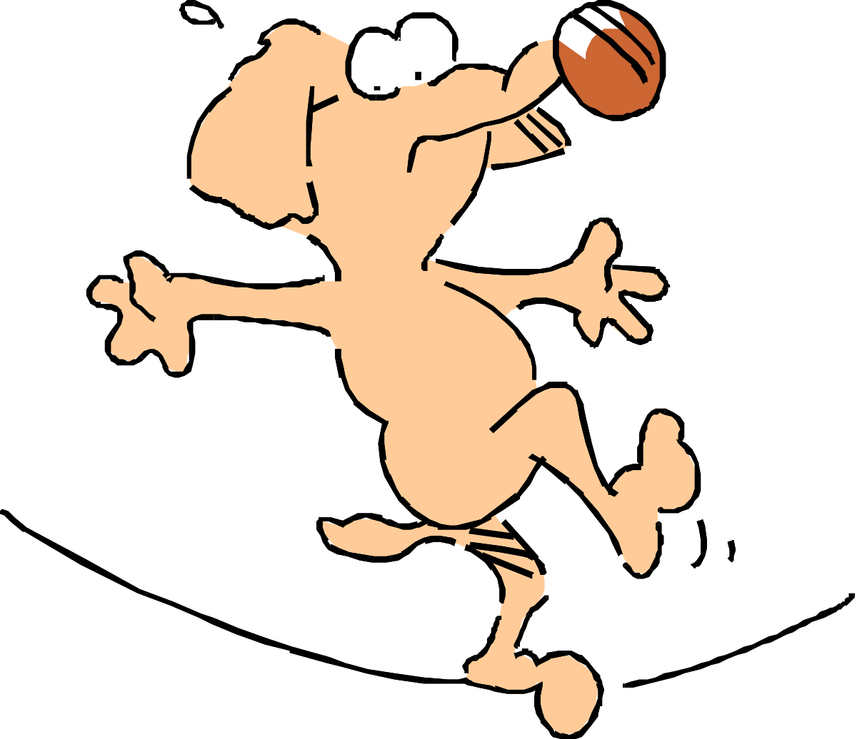 Football Player Silhouette Catching Ball - Dynamic Clipart
