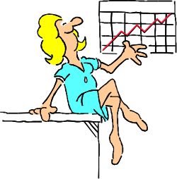 Red Arrow Clipart: Woman Sitting on Floor with Dynamic Direction