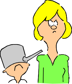 Woman with Hat and Pipe Clipart - Stylish Vintage Illustration