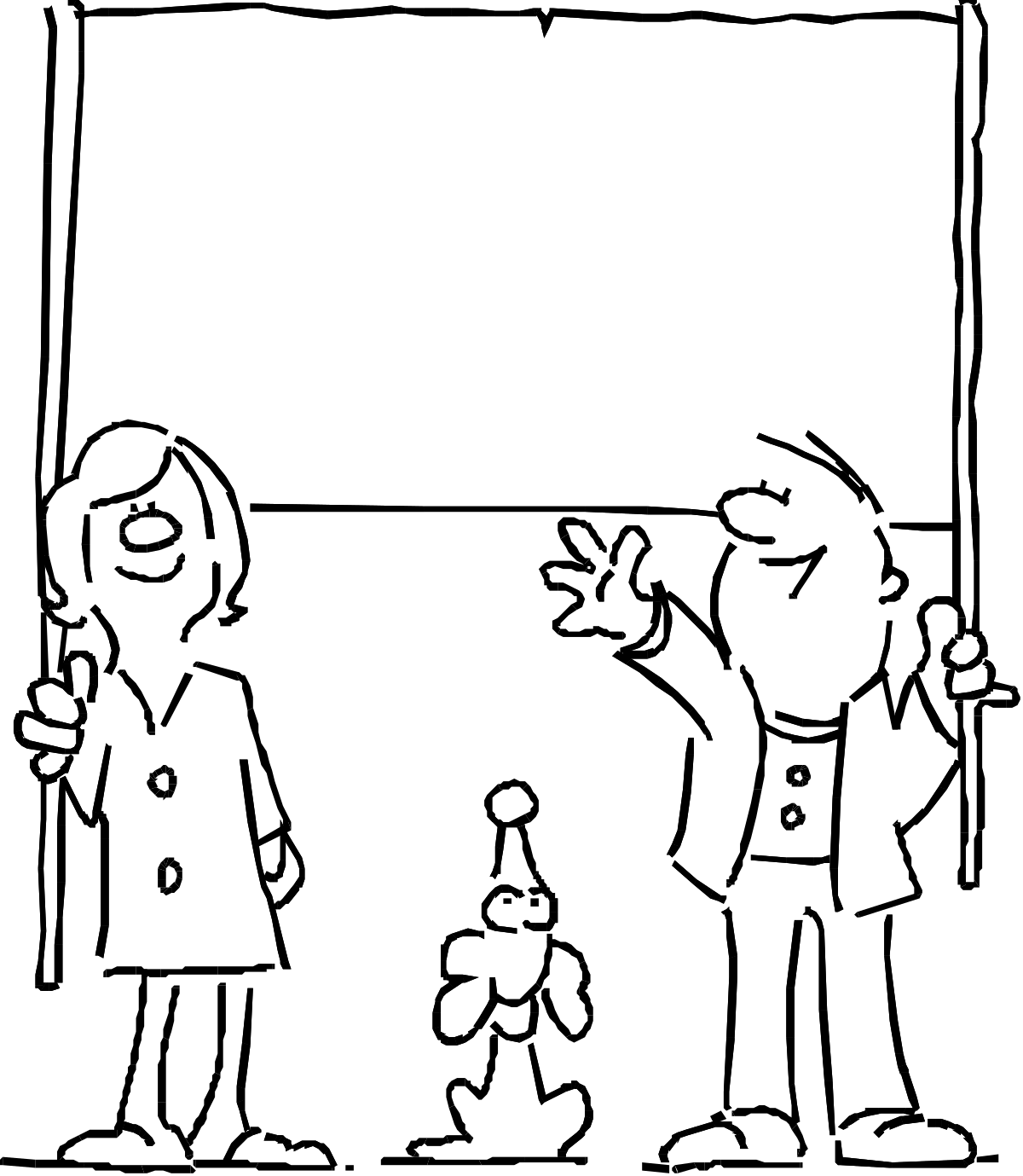 Man Clipart Outline on Black Background - Bold and Striking Visuals
