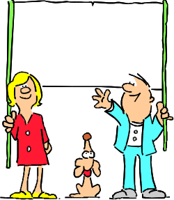 Man and Woman Standing Against Black Background Clipart