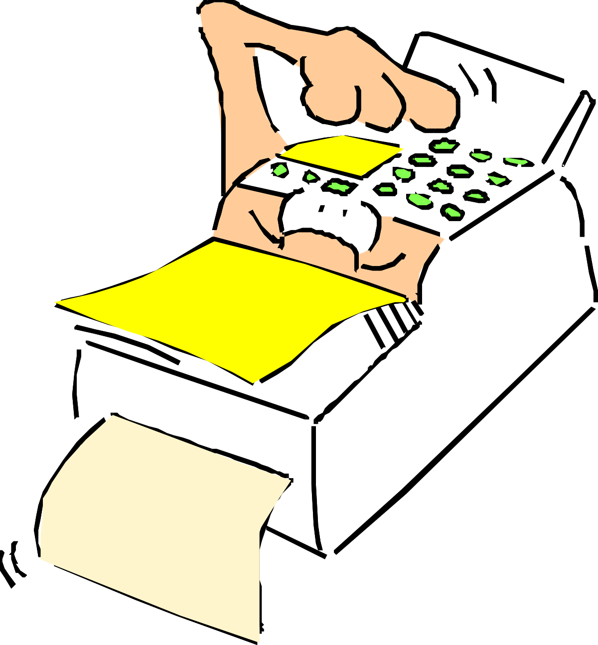 Money Box Clipart: Person Inserting Coins for Savings