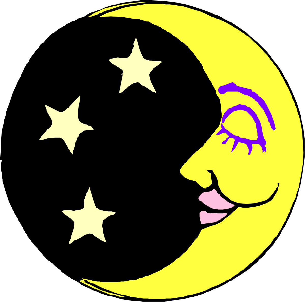 Crescent Moon and Stars Clipart - Enchanting Celestial Illustrations