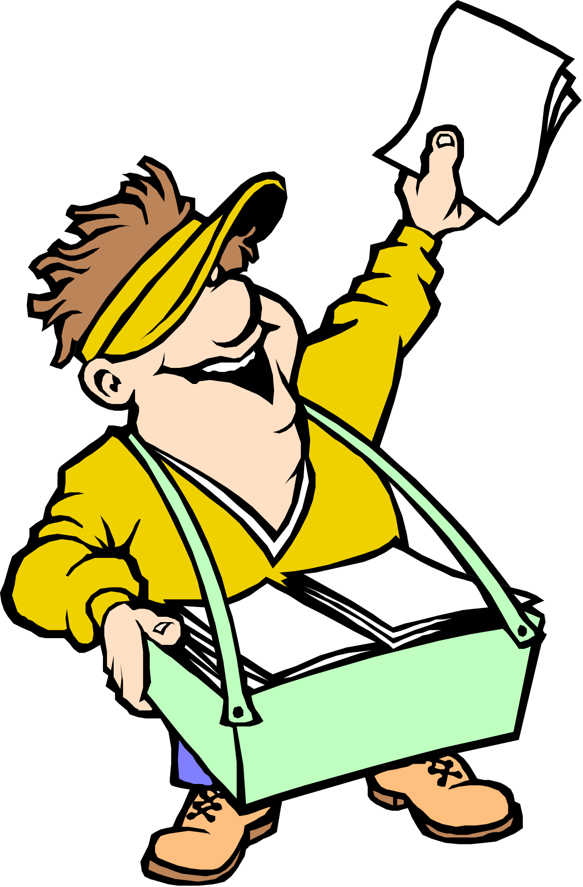 Man with Book and Paper: Engaging Clipart for Your Creative Projects
