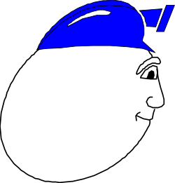 Blue and White Logo on Black Background - Elegant Clipart Design