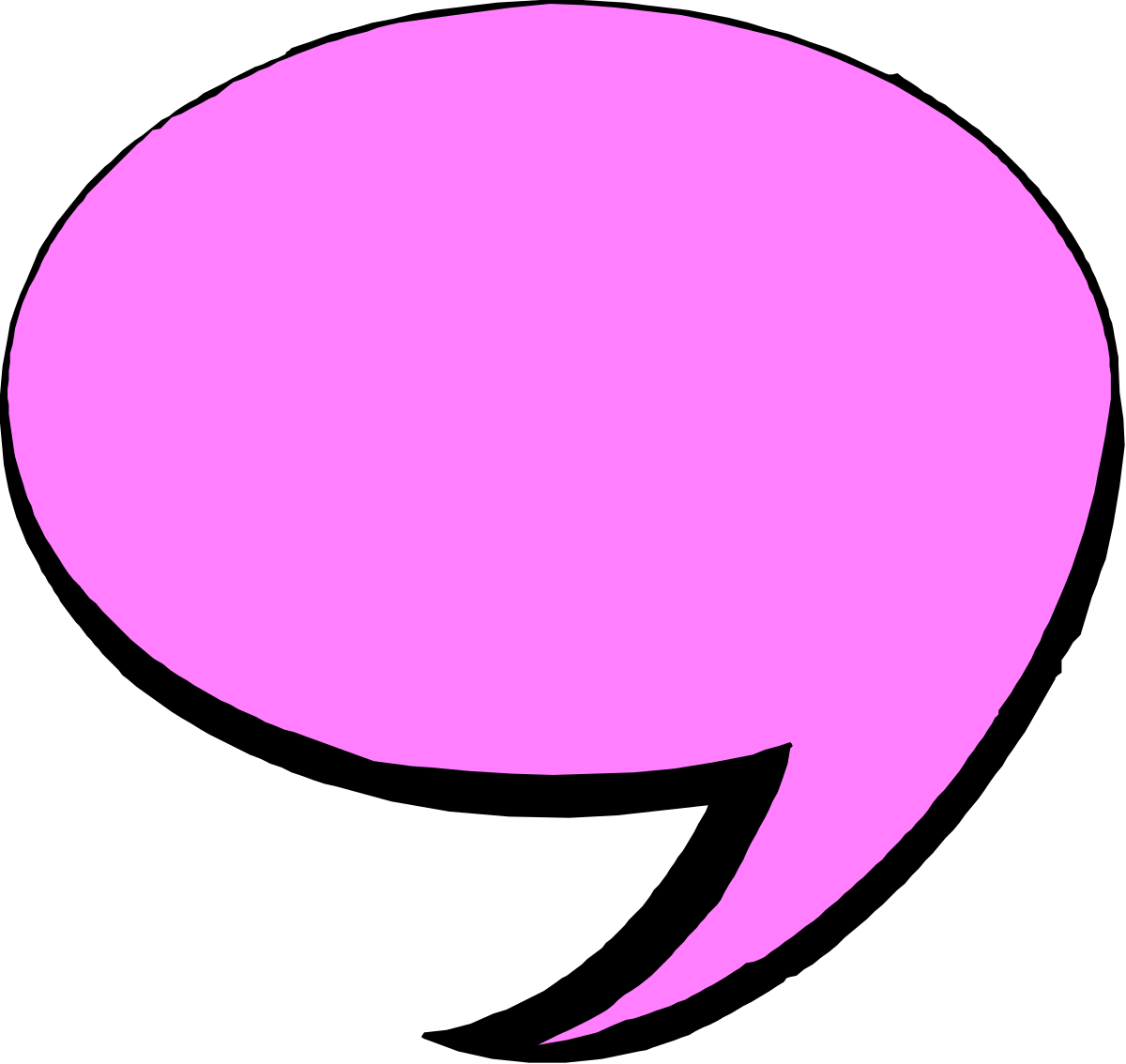Pink Speech Bubble Clipart: Perfect for Communication Designs