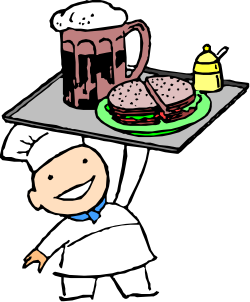 Food Clipart: Person Sitting at Table with Delicious Meal