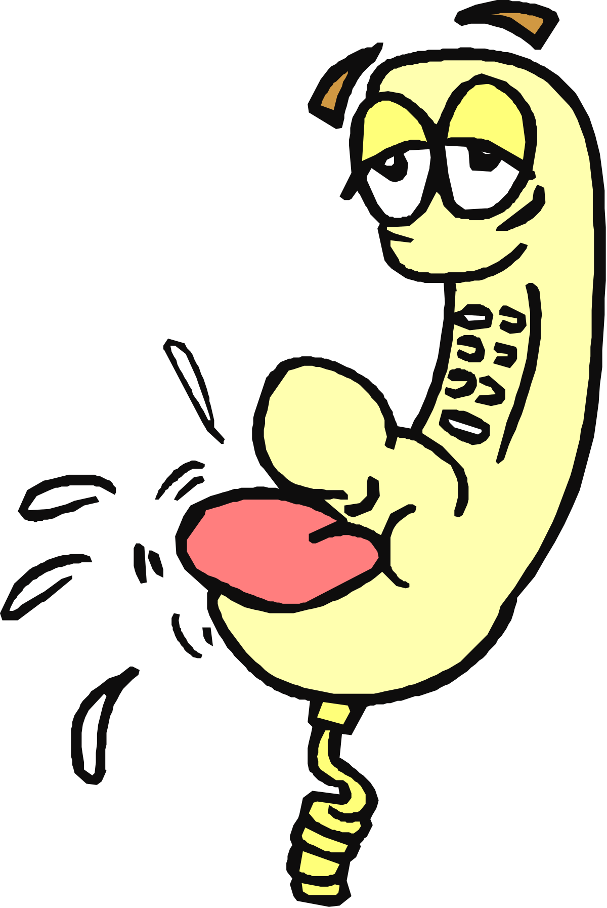 Banana with Face and Tongue Clipart: Fun and Playful Character Design