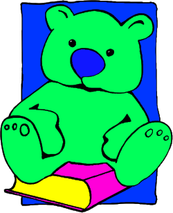 Teddy Bear on Book Clipart - Adorable and Whimsical Illustration