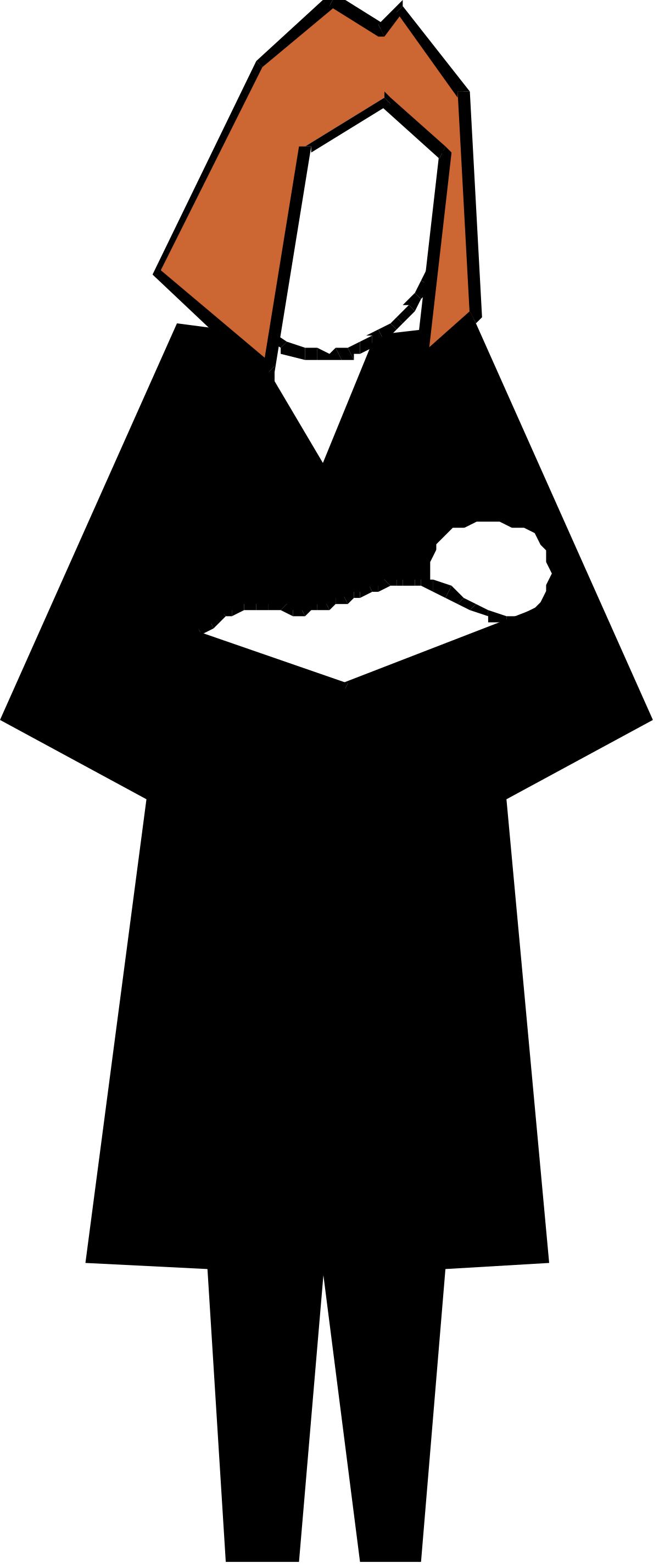 Black and White Hat-Wearing Person Clipart for Versatile Use