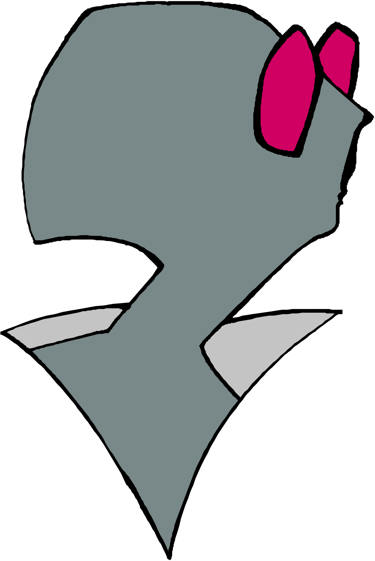 a woman with a pink bow clip art png transparent Woman with Pink Bow Clipart - Charming and Playful Design