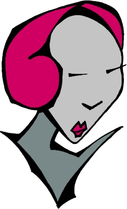 Woman with Headphones Clipart - Stylish & Modern Audio Vibes