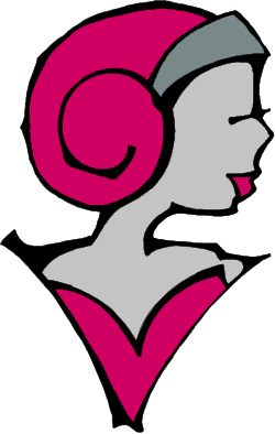 Woman with Headphones Clipart - Modern Lifestyle Illustration